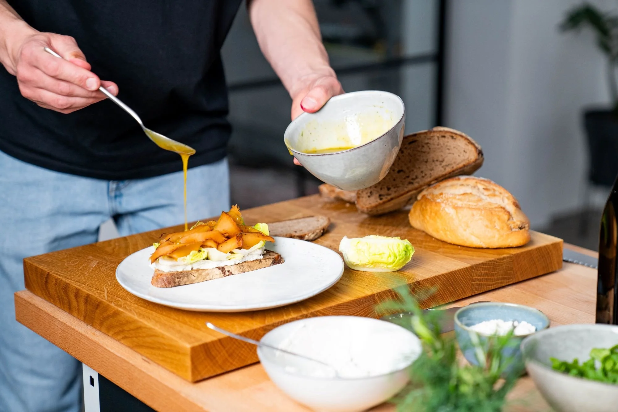 Verrano Stulle mit Honig-Senf-Soße und Frischkäse – 8