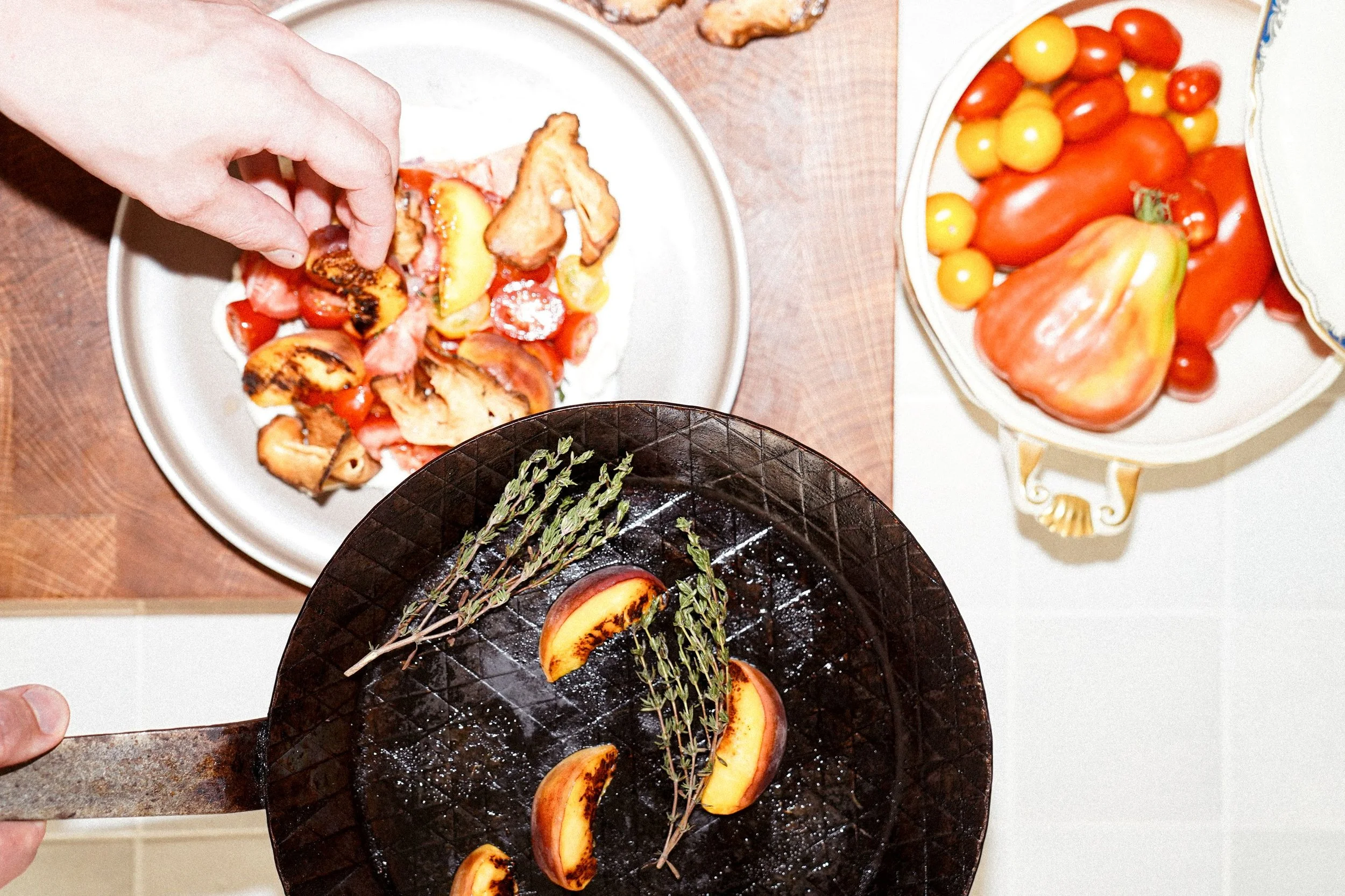 Tomaten-Salat mit Pfirsich und Sellerie Verrano – 3